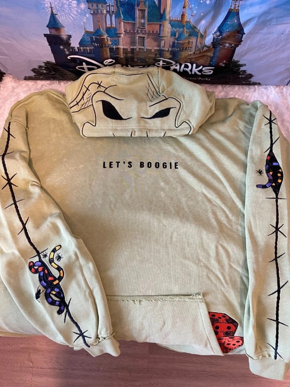 Disney Parks 2026 Nightmare Before Christmas Oogie Boogie Hoodie Sweatshirt XXL
